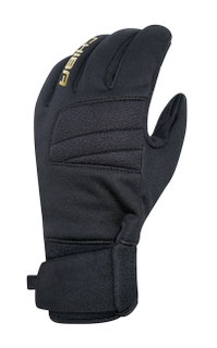 Chiba Fahrrad Handschuhe Classic - winddichter Softshell - schwarz/gold - 1 Paar